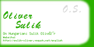 oliver sulik business card